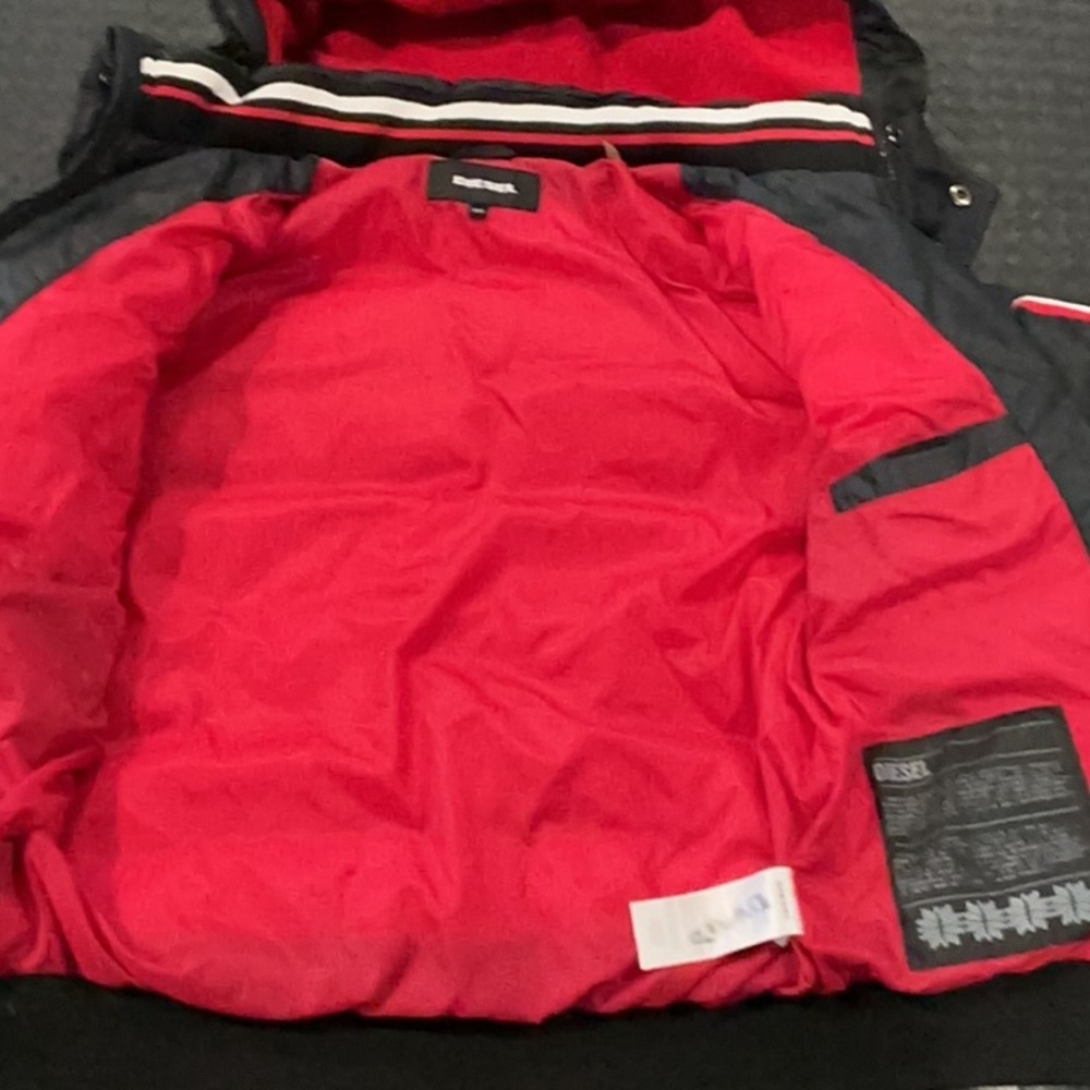 Authentic Diesel designer boys hooded puffer winter jacket coat sz 10 - Picture 8 of 8